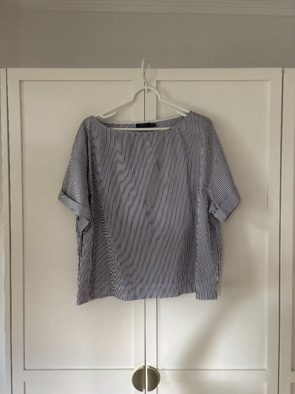 Polo Ralph Lauren cropped boat neck blouse (size XL)